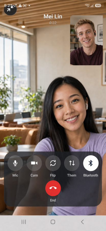 Encrypted video call on TRI1
