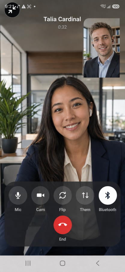 Encrypted video call on TRI1